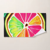 Neon Citrus Fruit Fiesta Badhandtuch Set (Handtuch)