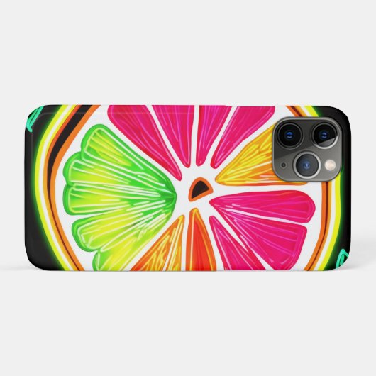 Neon Citrus Fruit Fiesta Case-Mate iPhone Hülle (Rückseite (Horizontal))