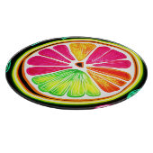 Neon Citrus Fruit Fiesta Schneidebrett (Ecke)