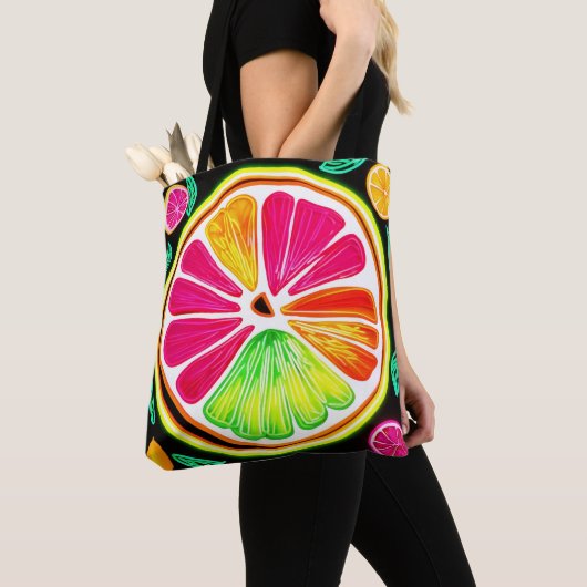 Neon Citrus Fruit Fiesta Tasche (Von Nahem)