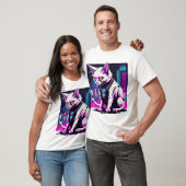 Neon City Cyberpunk Cat T-Shirt (Unisex)