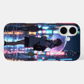 Neon City Girl Case-Mate iPhone Hülle (Rückseite (Horizontal))