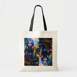 Neon City Girl Tote Bag Tragetasche