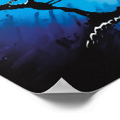 Neon City Shadows - Surreal Urban Dreamscape Art Poster (Ecke)