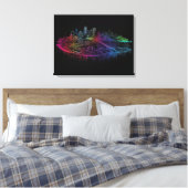 Neon City Skyline Leinwanddruck (Insitu (Schlafzimmer))