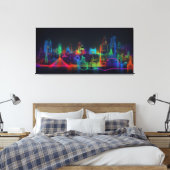 Neon City Skyline Leinwanddruck (Insitu (Schlafzimmer))