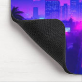 Neon City Synthwave Sunset XL Gaming Desk Mat Mousepad (Ecke)