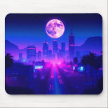 Neon City Synthwave Sunset XL Gaming Desk Mat Mousepad<br><div class="desc">Transform your workspace into a neon-drenched paradise with this stunning synthwave city desk mat. Featuring a futuristic highway leading into a glowing metropolis under a massive violet moon, this design is the ultimate tribute to the 80s outrun aesthetic. The vibrant pink and deep purple tones create a dreamy, high-tech atmosphere,...</div>