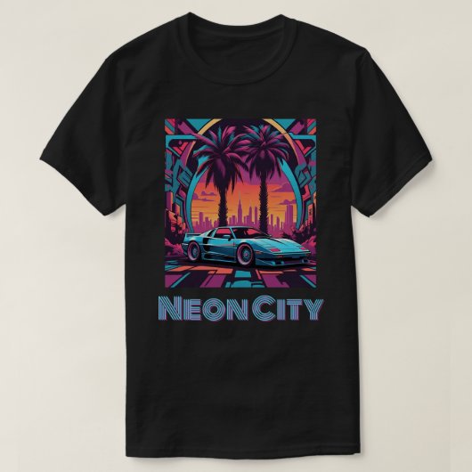 " NEON CITY " T - SHIRT (Design vorne)