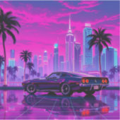 Neon City Tour mit dem Auto Nr. 1 Sticker (Vorderseite)