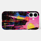 Neon Cityscape Case-Mate iPhone Hülle (Rückseite (Horizontal))
