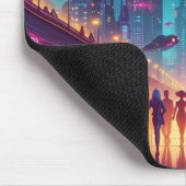 Neon Cityscape Mousepad (Ecke)