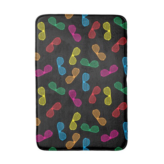 Neon Classic Sonnenbrillen Muster Badematte (Vorderseite Vertikal)