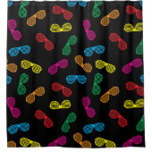 Neon Classic Sonnenbrillen Muster Duschvorhang (Vorderseite)