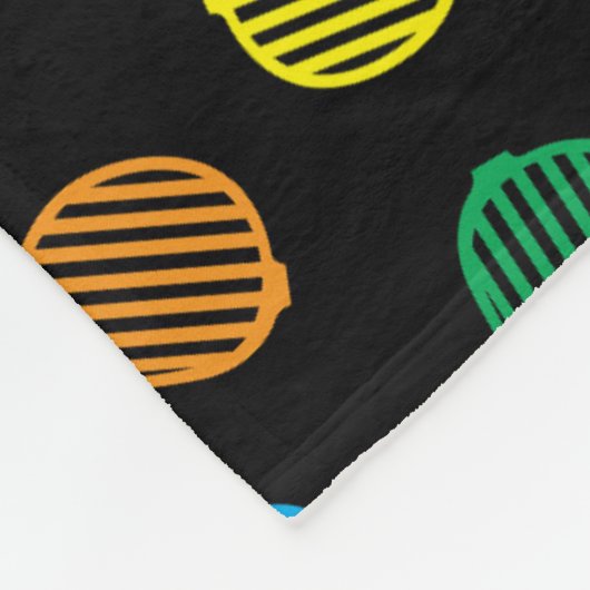 Neon Classic Sonnenbrillen Muster Fleecedecke (Ecke)