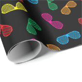 Neon Classic Sonnenbrillen Muster Geschenkpapier (Rolleneckpunkt)