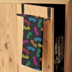 Neon Classic Sonnenbrillen Muster Geschirrtuch