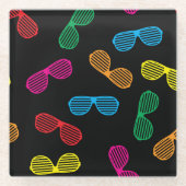 Neon Classic Sonnenbrillen Muster Glasuntersetzer (Vorderseite)
