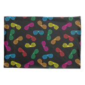 Neon Classic Sonnenbrillen Muster Kissenbezug (Rückseite-Links)