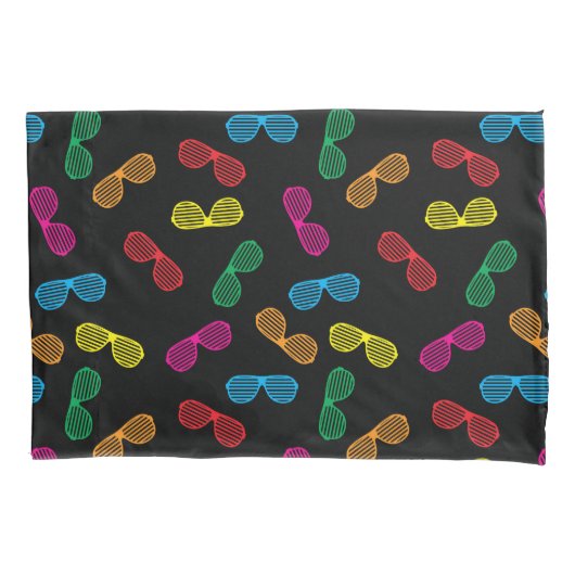 Neon Classic Sonnenbrillen Muster Kissenbezug (Vorderseite-Links)