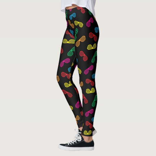 Neon Classic Sonnenbrillen Muster Leggings (Links)