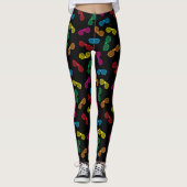 Neon Classic Sonnenbrillen Muster Leggings (Vorderseite)