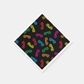 Neon Classic Sonnenbrillen Muster Serviette (Ecke)