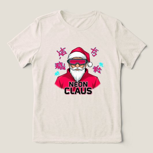 Neon Claus Tri-Blend Shirt (Design Vorderseite)