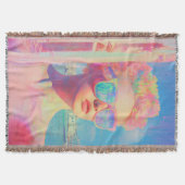 Neon Coastal Beauty mit Sonnenbrille Decke (Vorderseite)