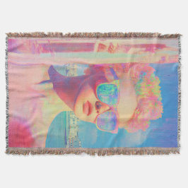 Neon Coastal Beauty mit Sonnenbrille Decke