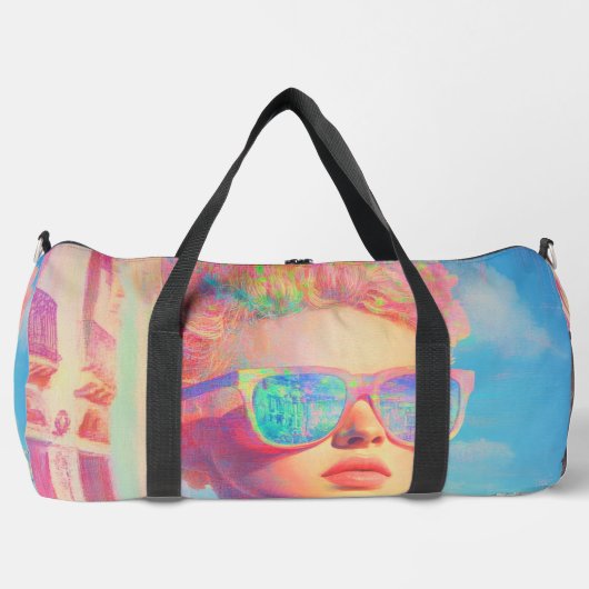 Neon Coastal Beauty mit Sonnenbrille Duffle Bag (Vorderseite)