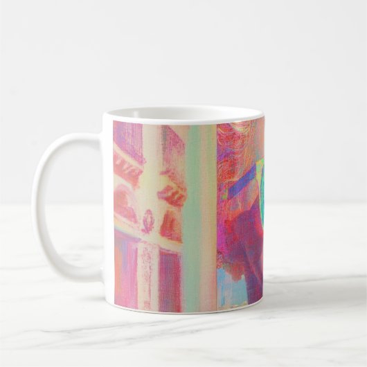 Neon Coastal Beauty mit Sonnenbrille Kaffeetasse (Links)