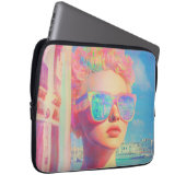 Neon Coastal Beauty mit Sonnenbrille Laptopschutzhülle (Vorne Rechts)
