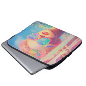 Neon Coastal Beauty mit Sonnenbrille Laptopschutzhülle (Vorne Knopf)