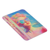 Neon Coastal Beauty mit Sonnenbrille Magnet (Rechte Seite)