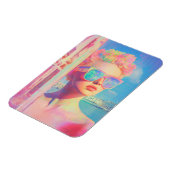 Neon Coastal Beauty mit Sonnenbrille Magnet (Linke Seite)