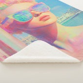 Neon Coastal Beauty mit Sonnenbrille Sherpadecke (3/4)