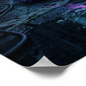 Neon Cobra Cyber Gasse Poster (Ecke)
