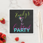 Neon Cocktail Modernes Party Serviette (Beispiel)