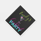 Neon Cocktail Modernes Party Serviette (Ecke)