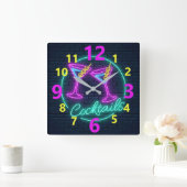 Neon Cocktails Uhr Mauer-Uhr (Zuhause)