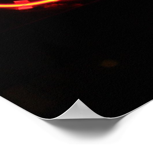 Neon Coffee Sign auf Black Poster (Ecke)