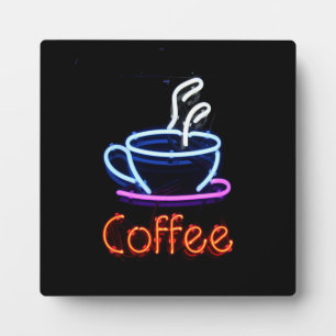 Neon Coffee Sign Fotoplatte