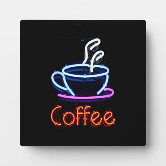 Neon Coffee Sign Fotoplatte (Vorderseite)