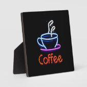 Neon Coffee Sign Fotoplatte (Vorderseite)
