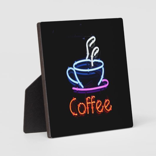 Neon Coffee Sign Fotoplatte (Vorderseite)
