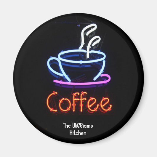 Neon Coffee Sign Magnet (Vorne)