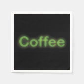 Neon Coffee Text Serviette (Vorderseite)