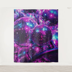 Neon Color Disco Ball Tapestes Wandteppich