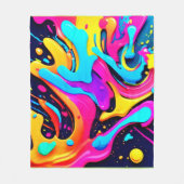 Neon Color Fluid Dreams Fleecedecke (Vorderseite)